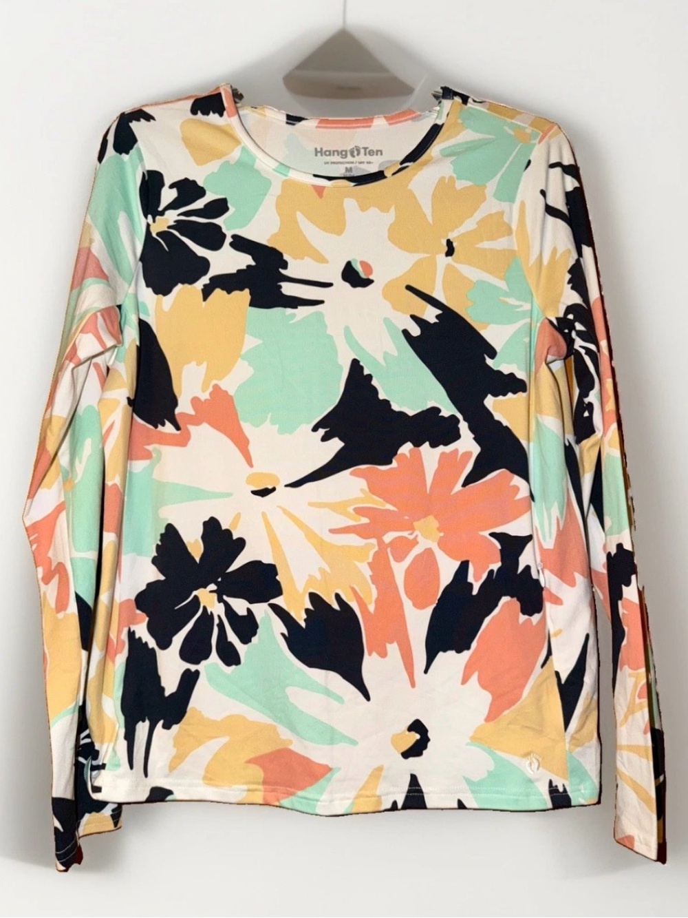 Hang Ten UPF 50+ Women's Size M Vibrant Floral Long Sleeve Tee - Multicolor